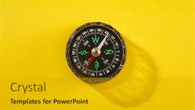  Presentation with minimal - Colorful slide deck enhanced with compass-on-yellow-background-minimal backdrop and a gold colored foreground