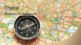  Presentation with britain - Colorful presentation theme enhanced with compass over the map backdrop and a lemonade colored foreground
