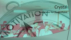  Presentation with motivation - Cool new PPT theme with compass pointing to motivation backdrop and a  colored foreground