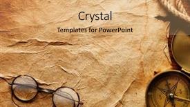  Presentation with old compass antique paper - Presentation featuring compass rope and glasses background and a coral colored foreground