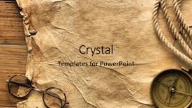  Presentation with compass - Slide deck consisting of rope and glasses on old background and a coral colored foreground