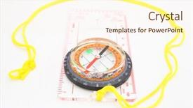  Presentation with compass - Slide set with compass under the light background background and a  colored foreground