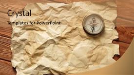  Presentation with travel - Presentation theme having compass west - retro travel concept background and a coral colored foreground