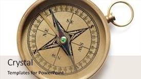  Presentation with compass - Presentation having compass background and a coral colored foreground