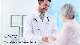  Presentation with compassion - Amazing PPT layouts having compassion - confident doctor looking at his backdrop and a sky blue colored foreground