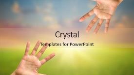  Presentation with compassion - Theme with compassion - hand is reaching background and a coral colored foreground