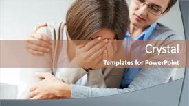  Presentation with compassion - Presentation design with compassion - image of compassionate psychiatrist comforting background and a coral colored foreground