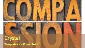  Presentation with compassion - Colorful PPT theme enhanced with compassion - isolated word abstract backdrop and a red colored foreground