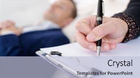  Presentation with compassion - Cool new slides with compassion - man talking to his therapist backdrop and a light blue colored foreground