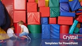  Presentation with compassion - Beautiful PPT theme featuring compassion - sad child sitting in corner backdrop and a ocean colored foreground