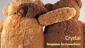  Presentation with animal - Presentation theme having compassion - two stuffed animal bears background and a tawny brown colored foreground