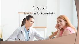  Presentation with compassion - Slide deck consisting of compassion - young female doctor consulting overweight background and a white colored foreground