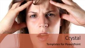  Presentation with stress - PPT theme having compassion fatigue - what a stress a young background and a  colored foreground