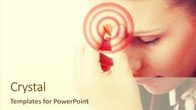  Presentation with holding hands - Colorful presentation enhanced with compassion fatigue - woman with severe migraine headache backdrop and a cream colored foreground