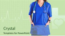  Presentation with hands heart - Audience pleasing presentation design consisting of compassionate heart - asian nurse with hands backdrop and a soft green colored foreground