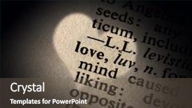  Presentation with heart love - Presentation theme having compassionate heart - closeup of the word love background and a  colored foreground