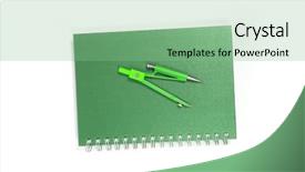  Presentation with stationary - Presentation theme having compast - closeup shot of stationary background and a seafoam green colored foreground