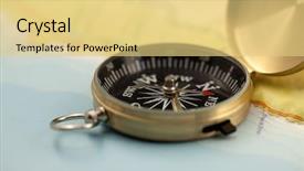  Presentation with compass map - PPT layouts featuring compast - gold compass map background and a yellow colored foreground