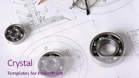  Presentation with mechanical engineering - PPT layouts consisting of compendium - drawings of the engineer background and a sky blue colored foreground