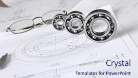  Presentation with mechanical engineering - Colorful PPT theme enhanced with compendium - drawings of the engineer backdrop and a sky blue colored foreground