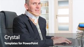  Presentation with cervical - Cool new slide set with compensation - man with a surgical cervical backdrop and a dark gray colored foreground