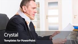  Presentation with cervical - Slides consisting of compensation - man with a surgical cervical background and a dark gray colored foreground