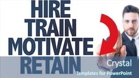  Presentation with compensation - Presentation consisting of compensation management - business man pointing the text background and a ocean colored foreground