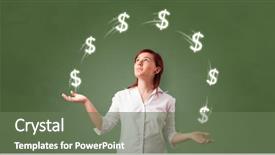  Presentation with compensation - PPT layouts featuring compensation management - young happy person juggle background and a ocean colored foreground