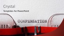  Presentation with compensation - Slides consisting of compensation-word-written background and a white colored foreground