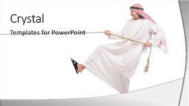  Presentation with arab israel war - Amazing slide deck having competative forces - arab in tug of war backdrop and a white colored foreground