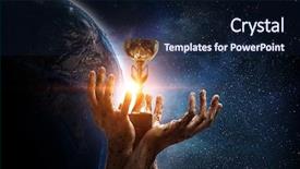  Presentation with victory - Presentation theme with competative forces - fighting for victory mixed media background and a  colored foreground