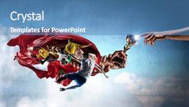  Presentation with victory - Presentation theme consisting of competative forces - fighting for victory mixed media background and a  colored foreground