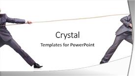  Presentation with tug of war sport - Colorful slides enhanced with competative forces - man in tug of war backdrop and a white colored foreground