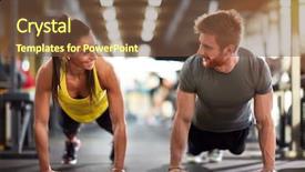  Presentation with physical fitness - Colorful presentation theme enhanced with compete in endurance on fitness backdrop and a tawny brown colored foreground