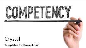  Presentation with marker - Colorful PPT theme enhanced with competence - hand with marker writing backdrop and a white colored foreground