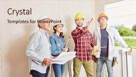  Presentation with site planning - Slide deck consisting of competency building - foreman and architects cooperating background and a lemonade colored foreground