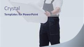  Presentation with foreman - Amazing theme having competent-foreman-builder-looking backdrop and a sky blue colored foreground