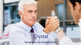  Presentation with wrestling - Presentation consisting of competetion - two businessmen competeting arm wrestling background and a  colored foreground