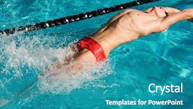  Presentation with high school diversity - Presentation theme with competing at a high school background and a teal colored foreground