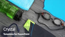  Presentation with swimming - Cool new slide set with competition - swimming set on wooden background backdrop and a dark gray colored foreground