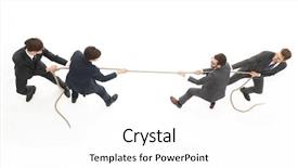  Presentation with war - Slide set featuring competition - top view a tug background and a white colored foreground