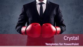  Presentation with red grey - Beautiful slides featuring competition - well dressed sales person standing backdrop and a crimson colored foreground