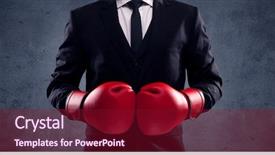  Presentation with red grey - Amazing theme having competition - well dressed sales person standing backdrop and a violet colored foreground