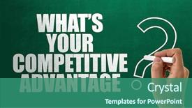  Presentation with advantage - Presentation with competition - whats your competitive advantage background and a ocean colored foreground