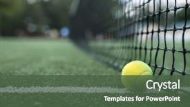  Presentation with tennis - Slide deck consisting of competition - yellow tennis ball background and a ocean colored foreground