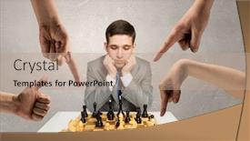  Presentation with business competition - Beautiful theme featuring competition and strategy in business mixed media backdrop and a coral colored foreground