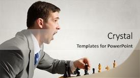  Presentation with business competition - Theme having action plan man black - competition and strategy in business background and a lemonade colored foreground