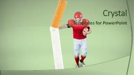  Presentation with wrestling - Audience pleasing theme consisting of competition animation - american football player wrestling backdrop and a mint green colored foreground