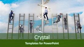  Presentation with competition - PPT theme featuring competition concept with businessman beating background and a tawny brown colored foreground