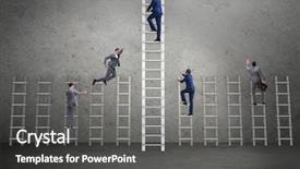  Presentation with competition - Amazing presentation design having competition concept with businessman beating backdrop and a dark gray colored foreground